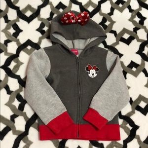 minnie mouse zip up hoodie toddler